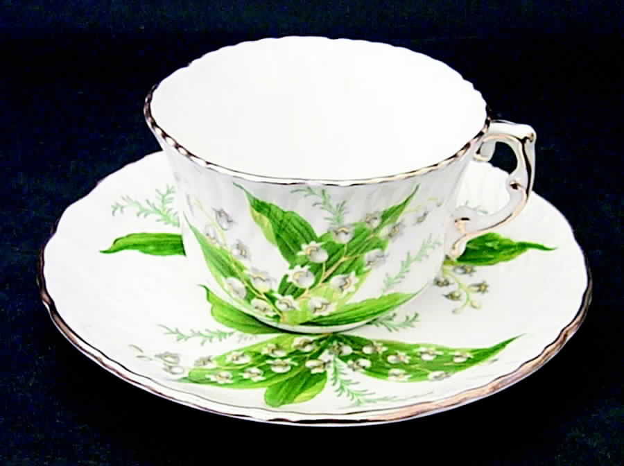 Lily of The Valley Flat Cup & Saucer Set by Hammersley-1