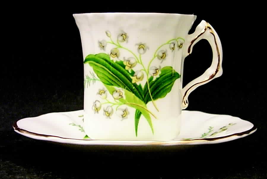 Lily of The Valley Flat Demitasse Cup & Saucer Set by Hammersley-1