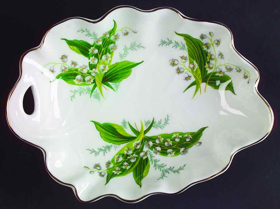 Lily of The Valley Leaf Shaped Dish by Hammersley-1