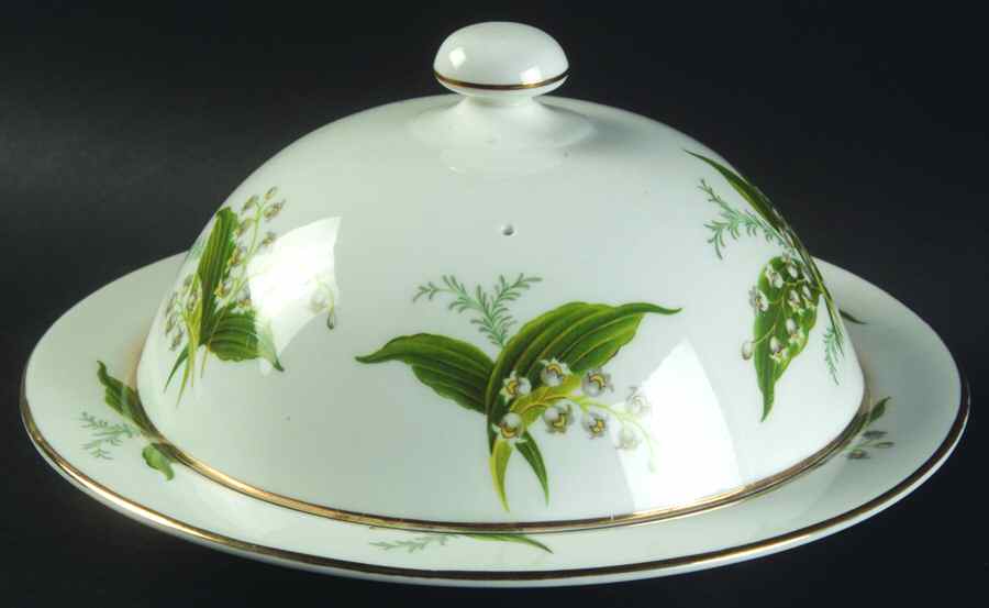 Lily of The Valley Muffin Dish & Lid by Hammersley-1