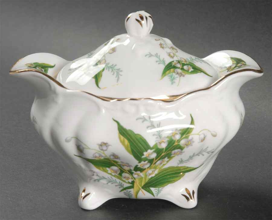 Lily of The Valley Sugar Bowl & Lid by Hammersley-1