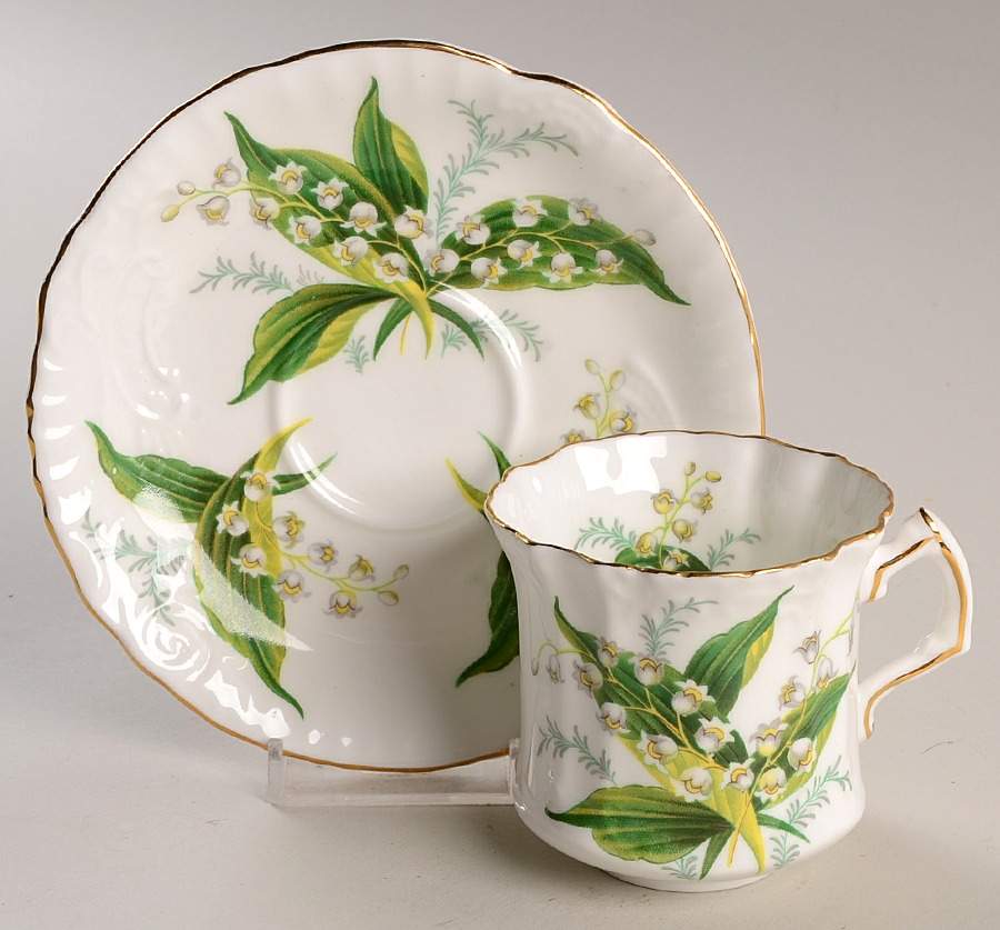 Lily of The Valley Flat Cup & Saucer Set by Hammersley-1