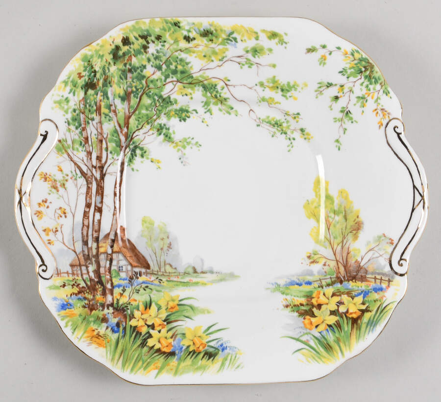 Lorna Doone Square Handled Cake Plate by Hammersley-1