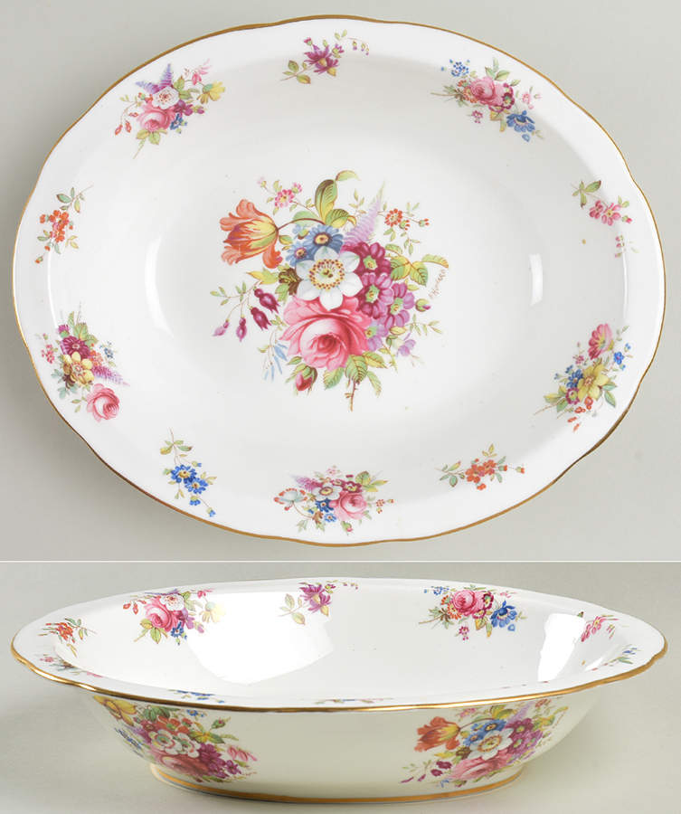 Minuet 9" Oval Vegetable Bowl by Hammersley-1