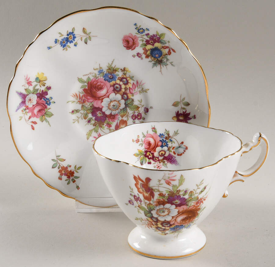 Minuet Footed Cup & Saucer Set by Hammersley-1