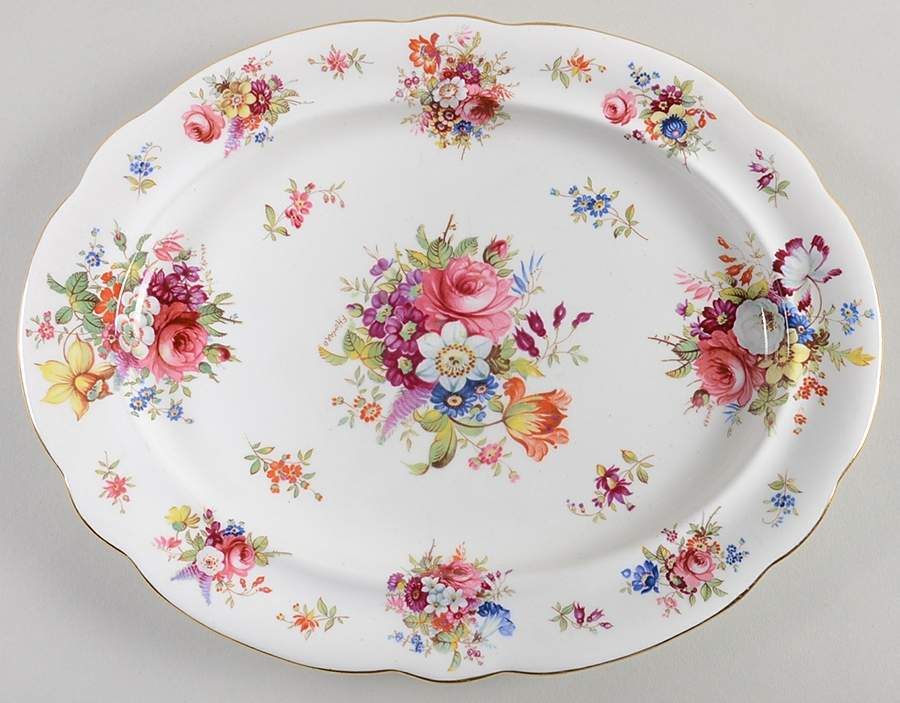 Minuet 11" Oval Serving Platter by Hammersley-1