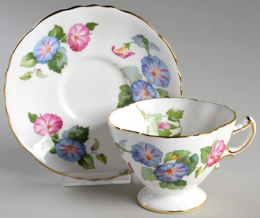 Morning Glory Footed Cup & Saucer Set by Hammersley-1