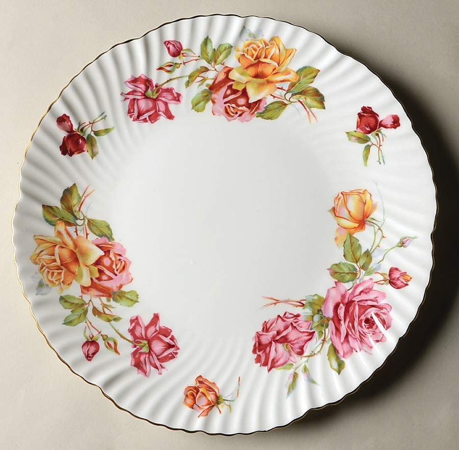 Morgan's Rose Cake Plate by Hammersley-1