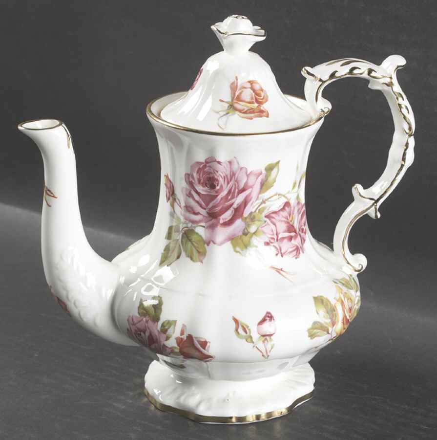 Morgan's Rose Coffee Pot & Lid by Hammersley-1