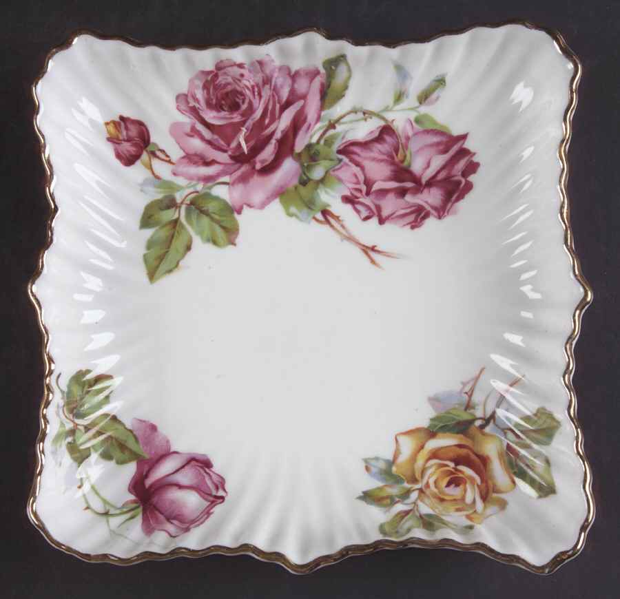 Morgan's Rose 6" Square Sweet Meat by Hammersley-1