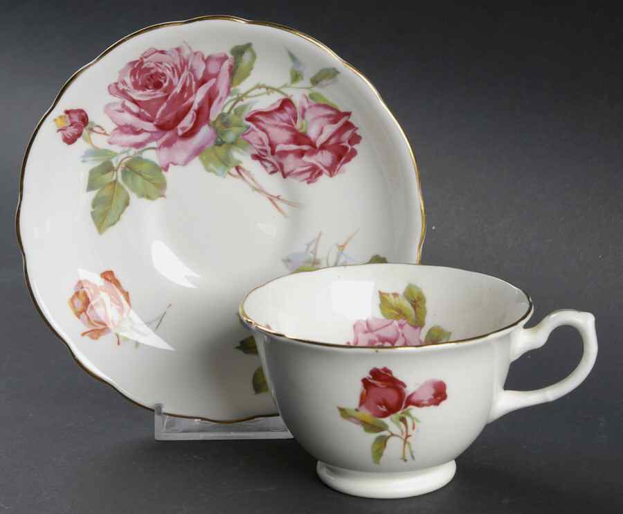 Morgan's Rose Footed Cup & Saucer Set by Hammersley-1