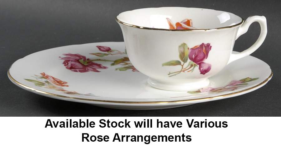 Morgan's Rose Snack Plate & Cup Set by Hammersley-1