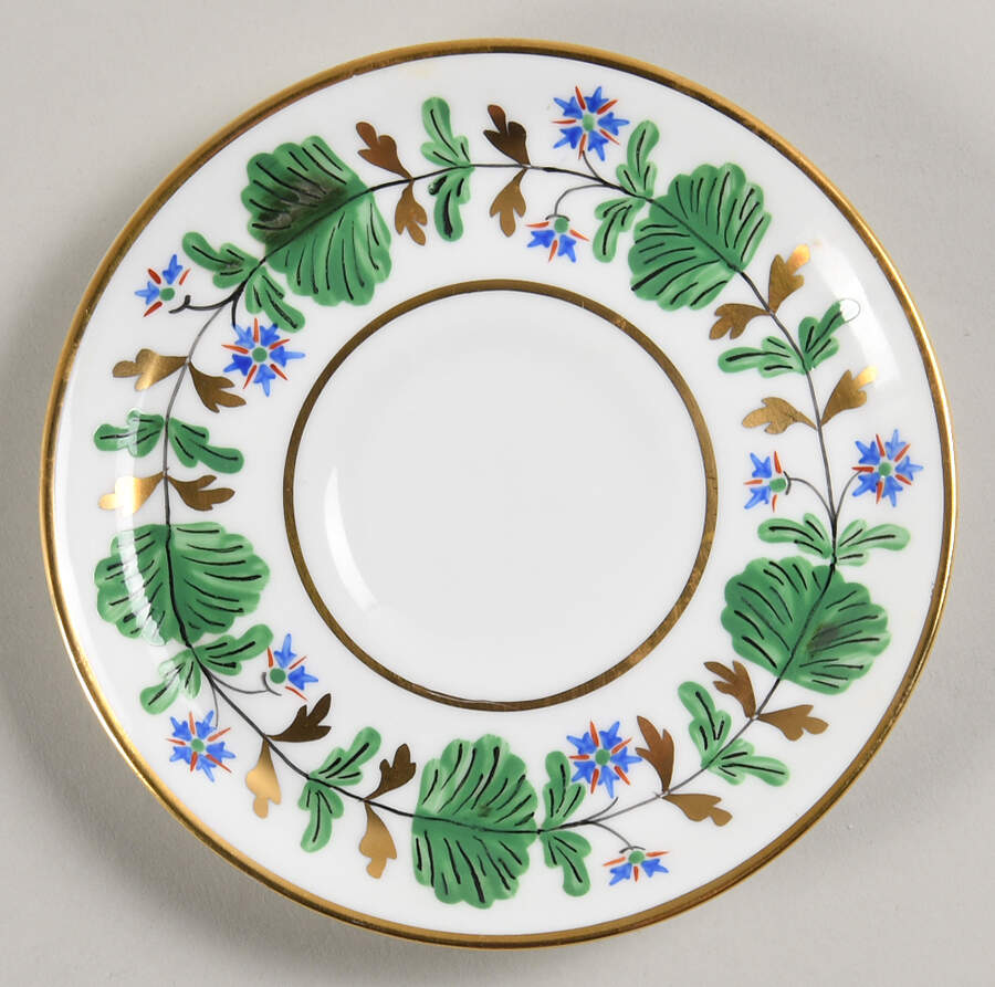 Palmetto Saucer for Flat Demitasse Cup by Hammersley-1