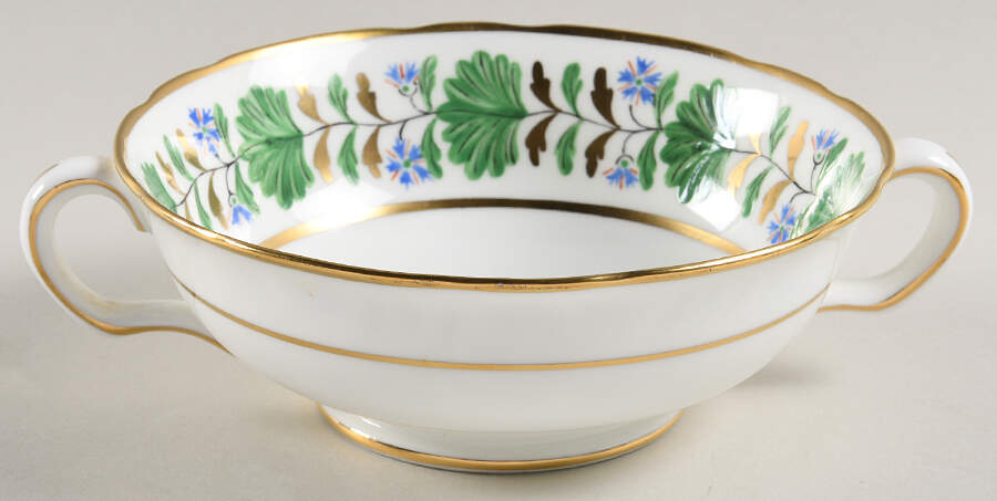 Palmetto Footed Cream Soup Bowl by Hammersley-1