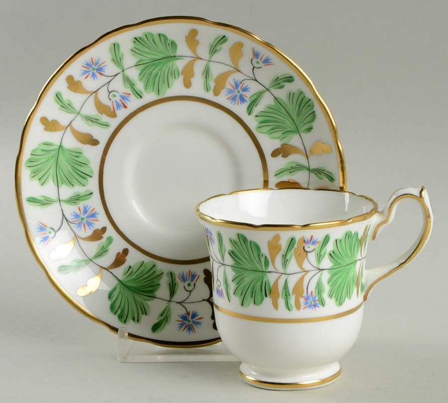 Palmetto Footed Demitasse Cup & Saucer Set by Hammersley-1