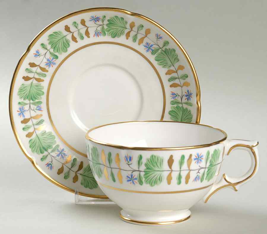 Palmetto Oversized Cup & Saucer Set by Hammersley-1