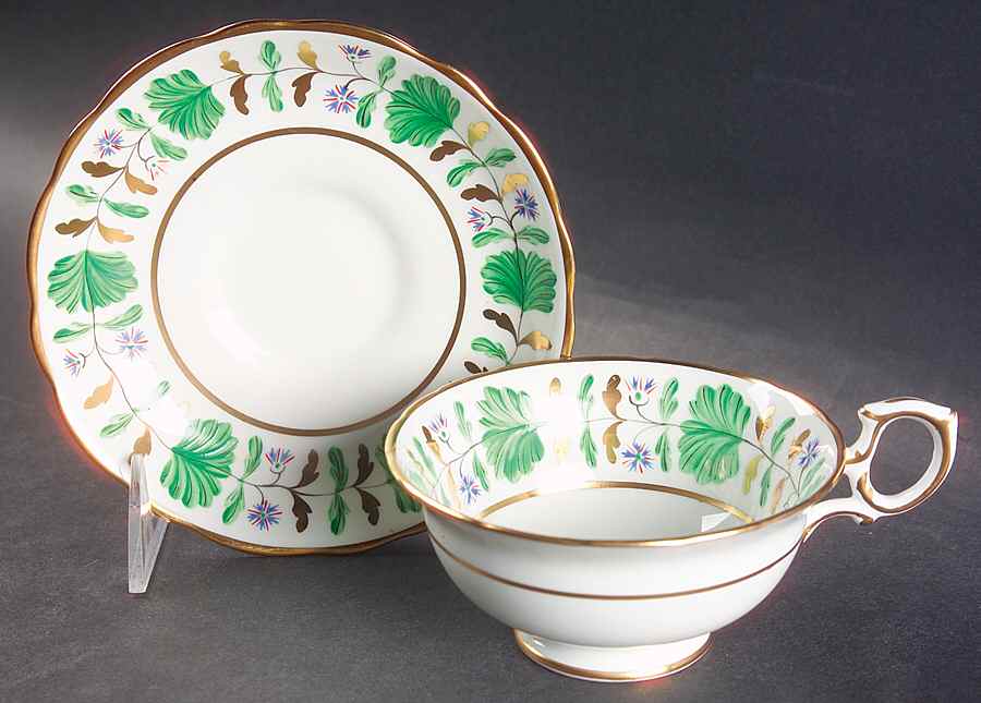 Palmetto Footed Cup & Saucer Set by Hammersley-1