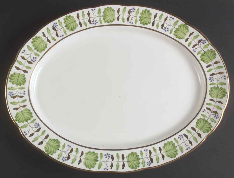Palmetto 17" Oval Serving Platter by Hammersley-1