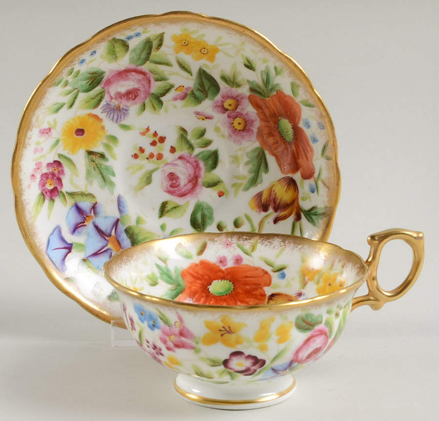 Queen Ann Footed Cup & Saucer Set by Hammersley-1