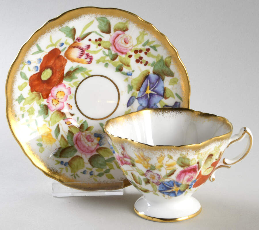 Queen Ann Footed Cup & Saucer Set by Hammersley-1