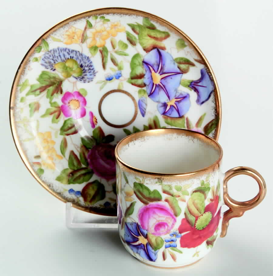 Queen Ann Flat Demitasse Cup & Saucer Set by Hammersley-1
