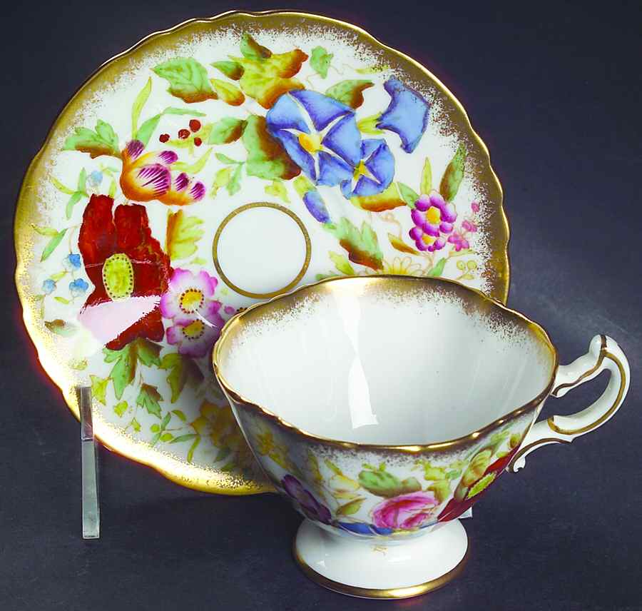 Queen Ann Footed Demitasse Cup & Saucer Set by Hammersley-1