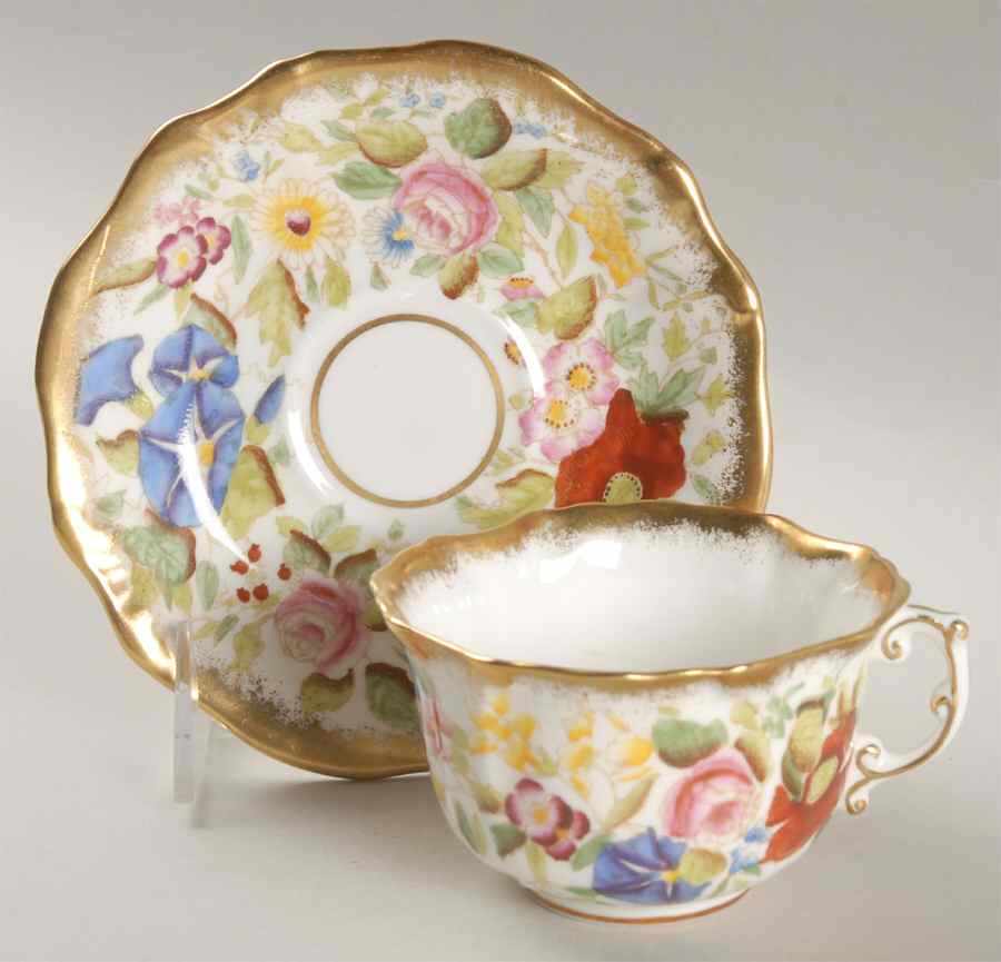 Queen Ann Flat Cup & Saucer Set by Hammersley-1