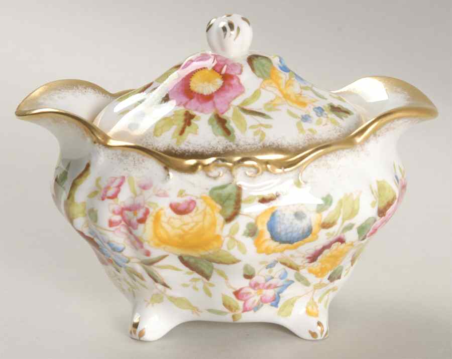 Queen Ann Sugar Bowl & Lid by Hammersley-1