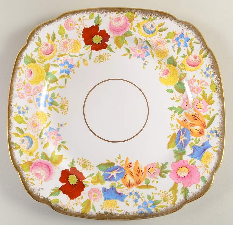 Queen Ann Square Handled Cake Plate by Hammersley-1