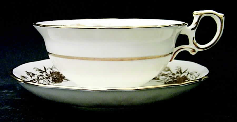 Rose Point Footed Cup & Saucer Set by Hammersley-1