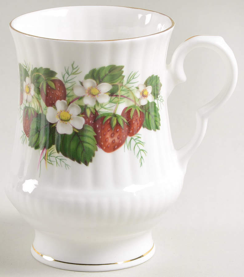 Strawberry Ripe (Small Scallops On Edge) Mug by Hammersley-1