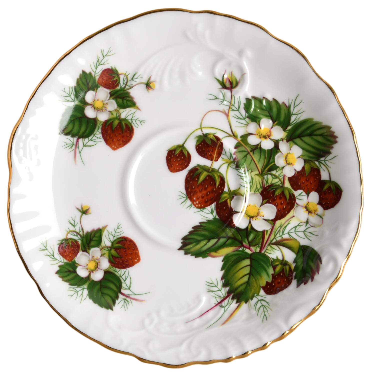 Strawberry Ripe (Small Scallops On Edge) Saucer for Flat Cup by Hammersley-1