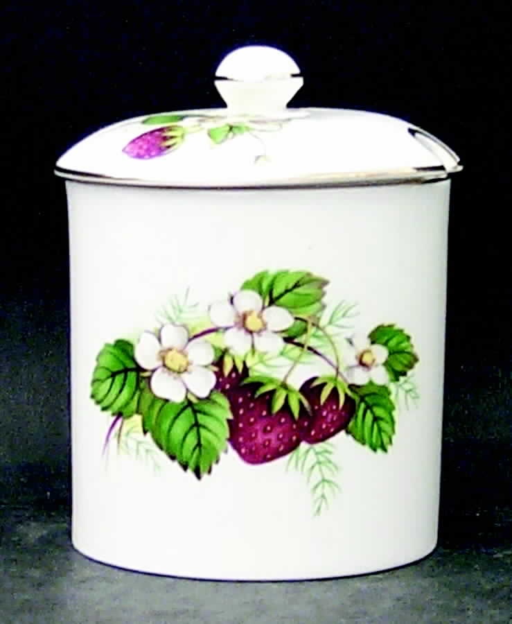 Strawberry Ripe (Small Scallops On Edge) Jam/Jelly & Lid by Hammersley-1