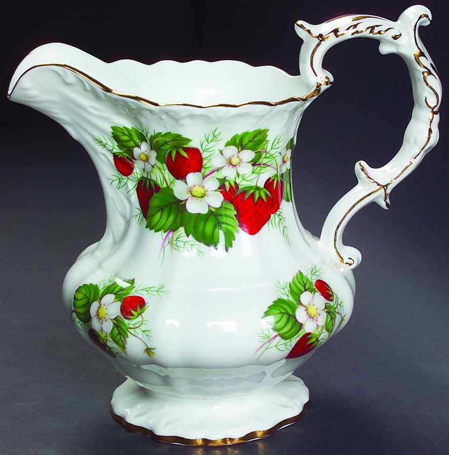 Strawberry Ripe (Small Scallops On Edge) 12 Oz Pitcher by Hammersley-1