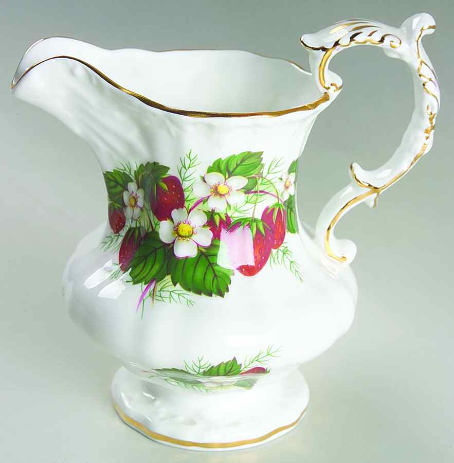 Strawberry Ripe (Small Scallops On Edge) 8 Oz Pitcher by Hammersley-1