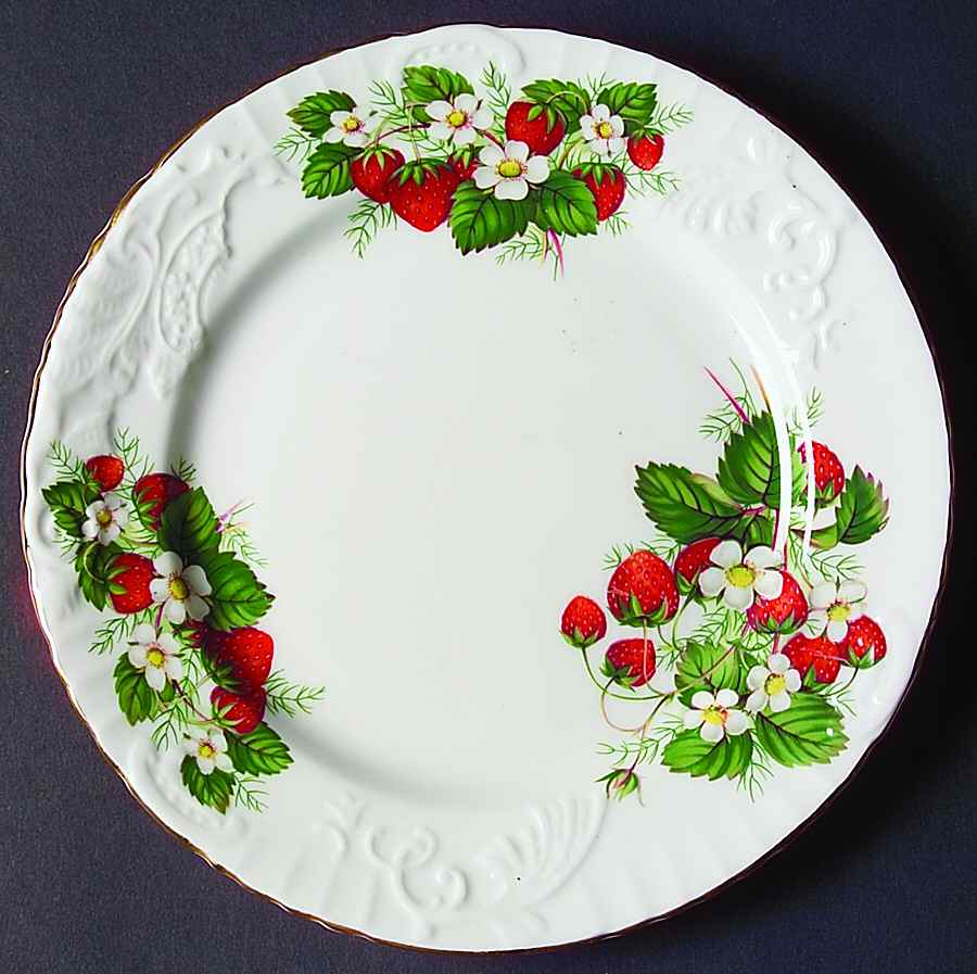 Strawberry Ripe (Small Scallops On Edge) Salad Plate by Hammersley-1