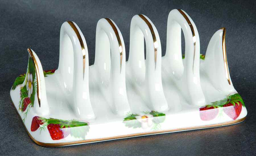 Strawberry Ripe (Small Scallops On Edge) Toast Server by Hammersley-1