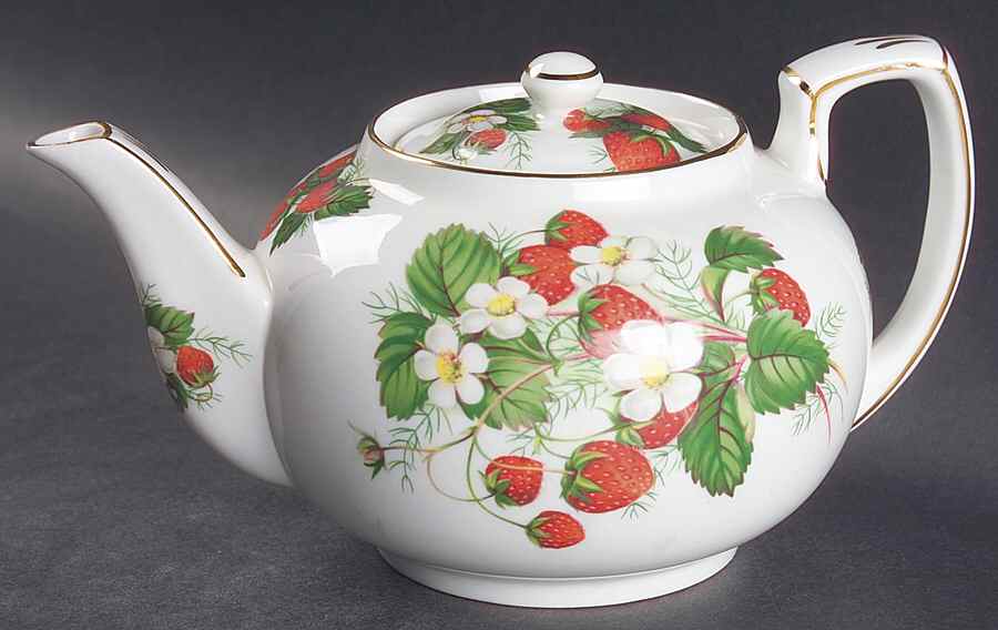 Strawberry Ripe (Small Scallops On Edge) Mini Teapot & Lid by Hammersley-1