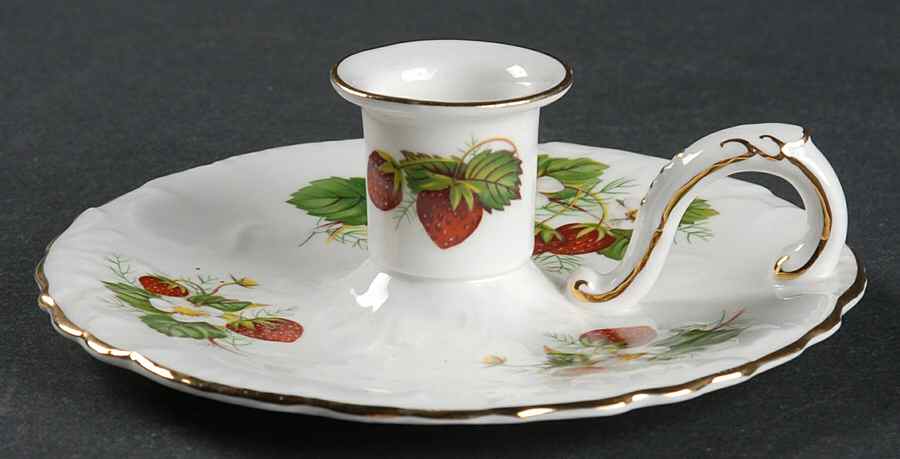 Strawberry Ripe (Small Scallops On Edge) Candleholder by Hammersley-1