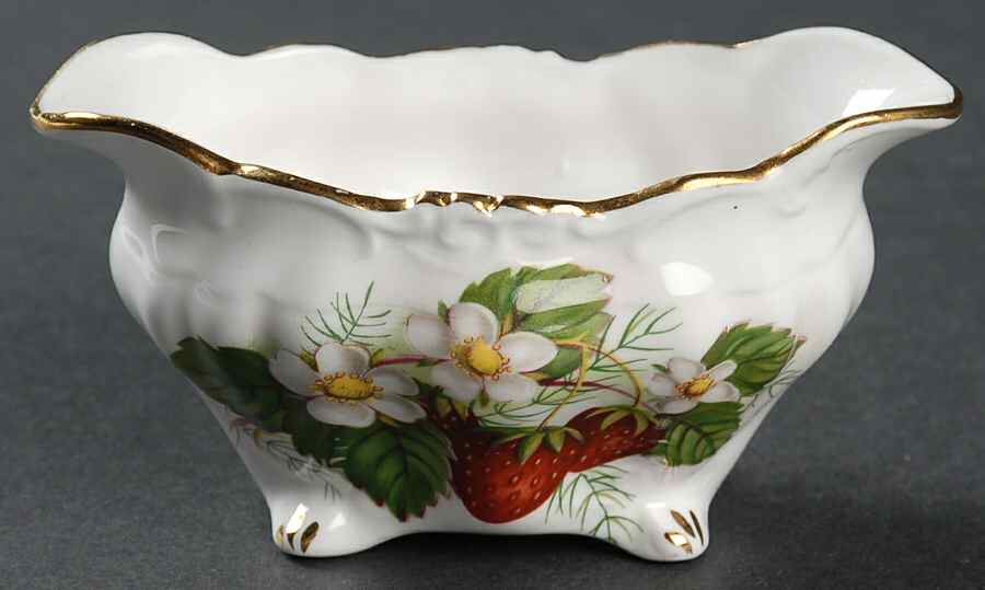 Strawberry Ripe (Small Scallops On Edge) Mini Open Sugar Bowl by Hammersley-1