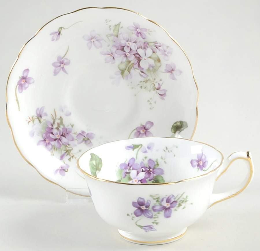Victorian Violets Footed Cup & Saucer Set by Hammersley-1