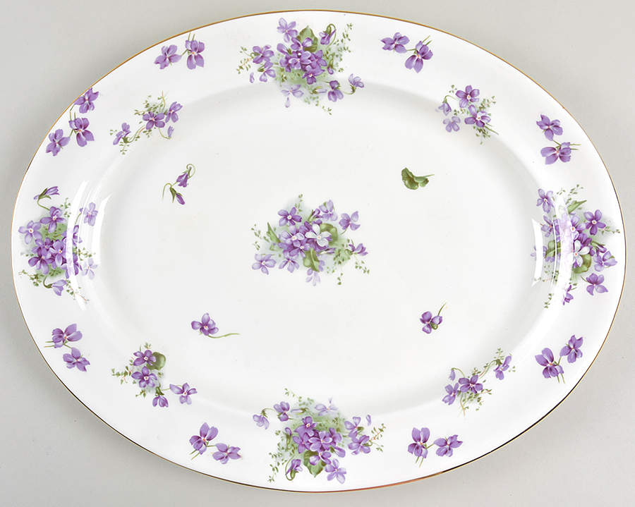 Victorian Violets 16" Oval Serving Platter by Hammersley-1