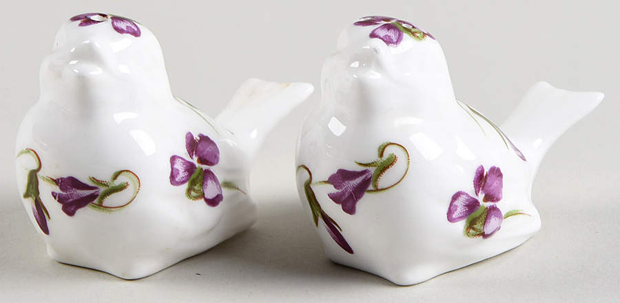 Victorian Violets Figural Salt and Pepper by Hammersley-1