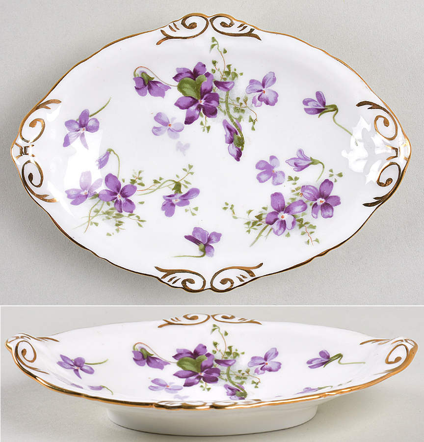 Victorian Violets Soap Dish by Hammersley-1