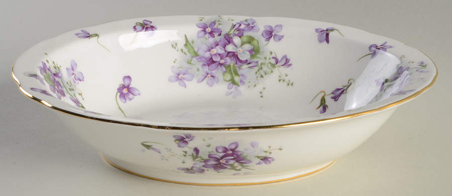 Victorian Violets 9" Oval Vegetable Bowl by Hammersley-1
