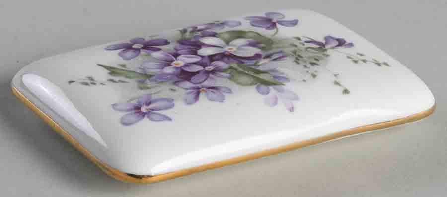 Victorian Violets Lid for Trinket Box by Hammersley-1
