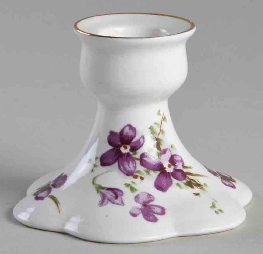 Victorian Violets 2" Candlestick by Hammersley-1