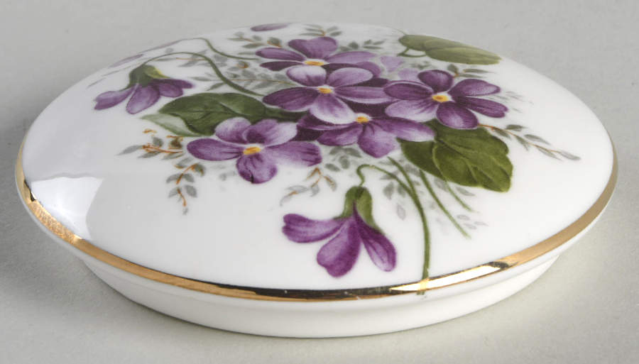 Victorian Violets Lid for Trinket Box by Hammersley-1