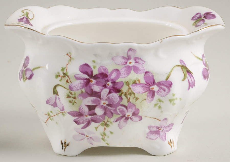 Victorian Violets Sugar Bowl No Lid by Hammersley-1