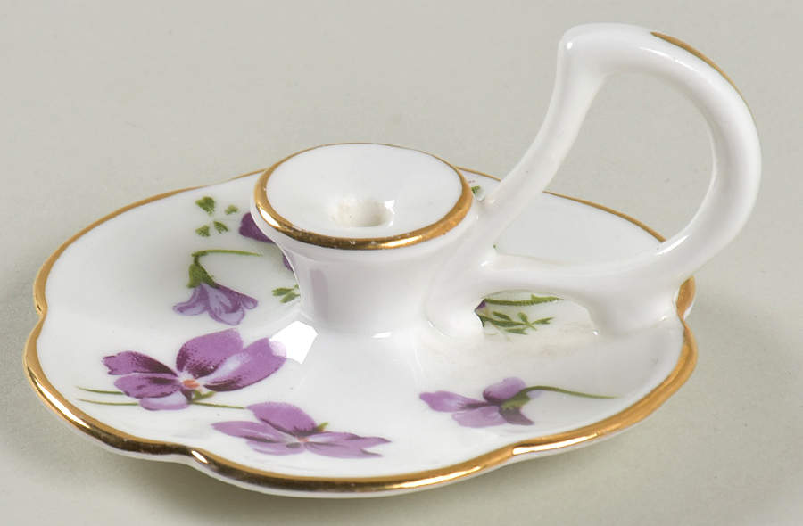 Victorian Violets Miniature Candleholder by Hammersley-1